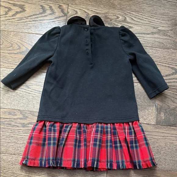 Polo by Ralph Lauren Black velvet collar 2T dress valentines day photoshoot EUC - Picture 4 of 5